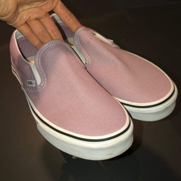 lavender slip on vans